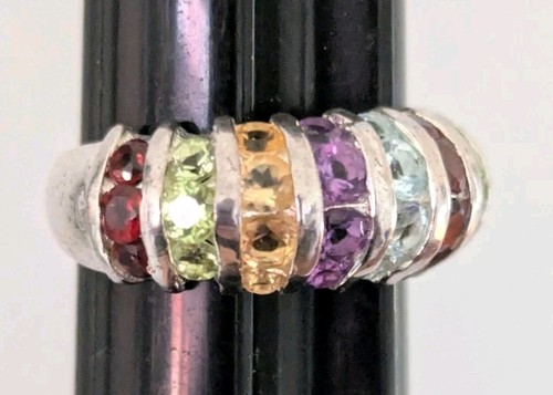 Vtg garnet citrine peridot - ,