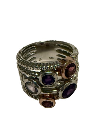 Amethyst and rhodolite garnet - and,